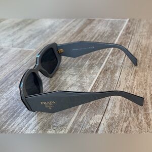 Prada Black and Gray Geometric Sunglasses